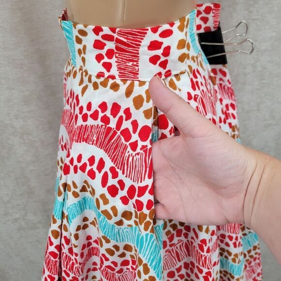 Francis + Benedict Cotton Colorful Patterned Women's Full Skirt Small - Picture 4 of 13